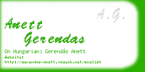 anett gerendas business card